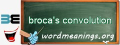 WordMeaning blackboard for broca's convolution